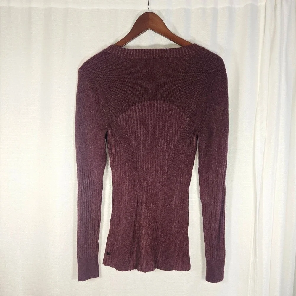 Lululemon Women‎ Merlot Merino Wool Feeling Balanced Sweater  Size 10 Athleisure